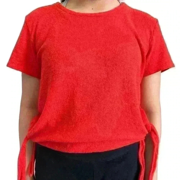 Madewell Red Textured Top 🍄 - Picture 2 of 7